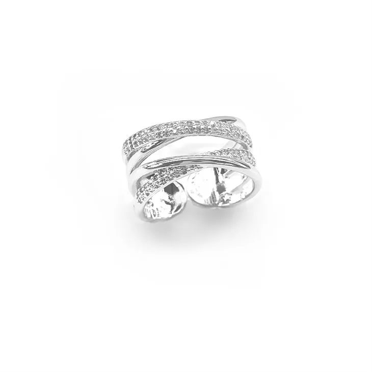 Silver Coil harjatud rõngad